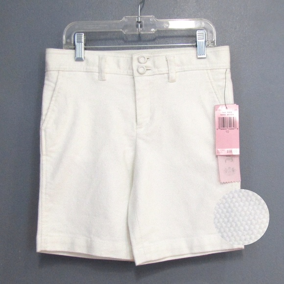 Juicy Couture Other - NEW Juicy Couture White Woven Gold Metallic Shorts